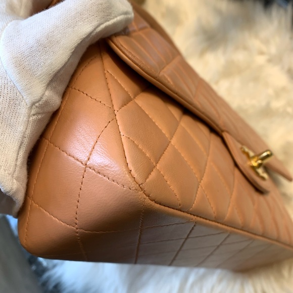 Vintage Chanel Kelly handle bag peach pink - Picture 7 of 13